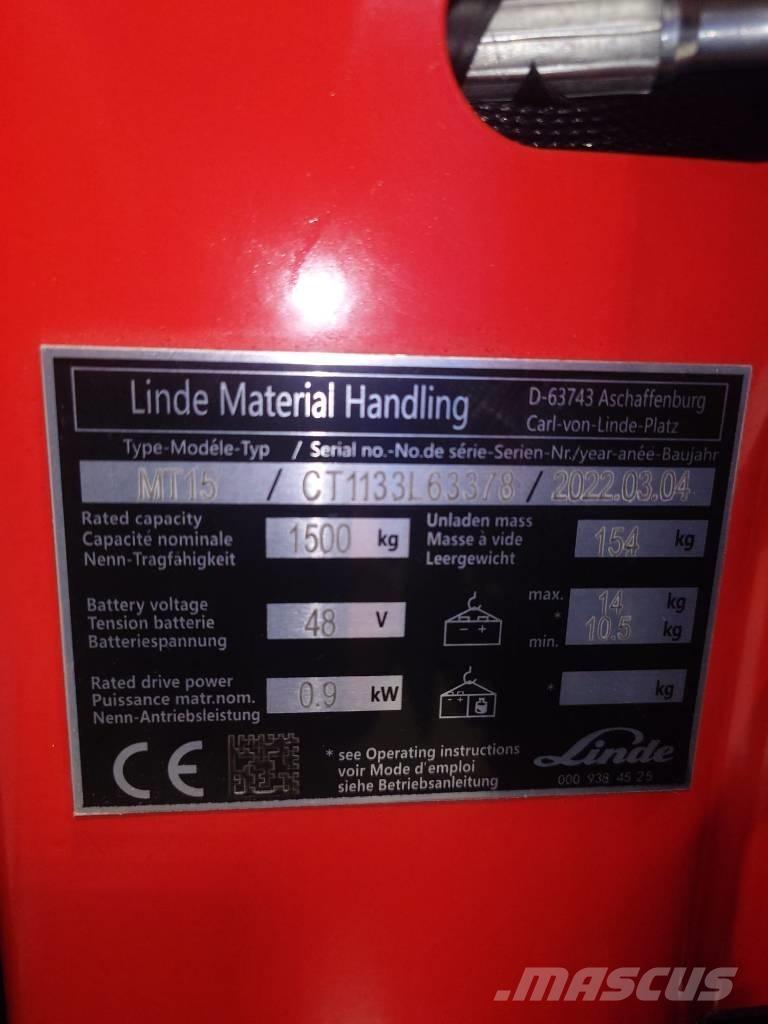Linde MT15/1133 Düsük seviye kaldirici