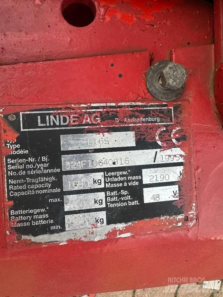 Linde E 16 S Elektrikli forkliftler