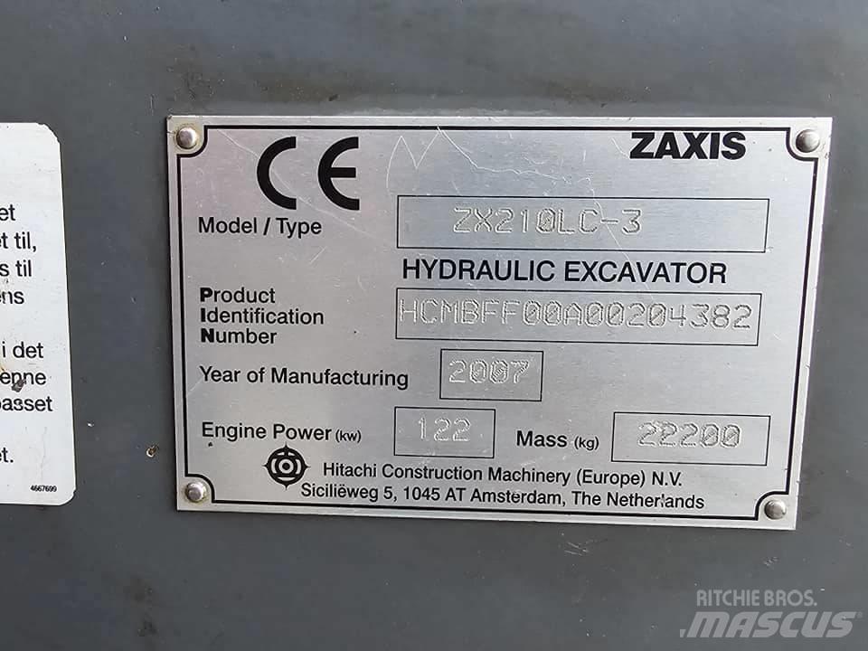 Hitachi ZX 210 LC-3 Paletli ekskavatörler