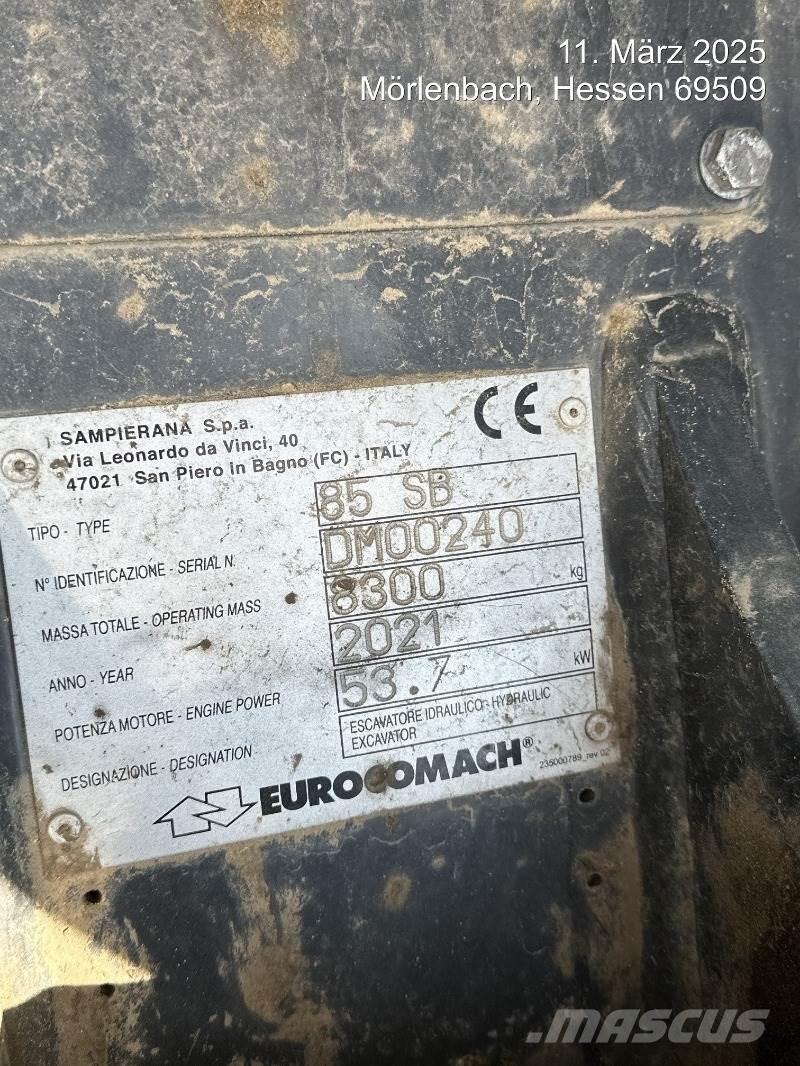 Eurocomach 85SB Mini ekskavatörler, 7 tona dek