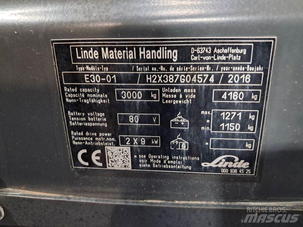 Linde E30-01 Elektrikli forkliftler