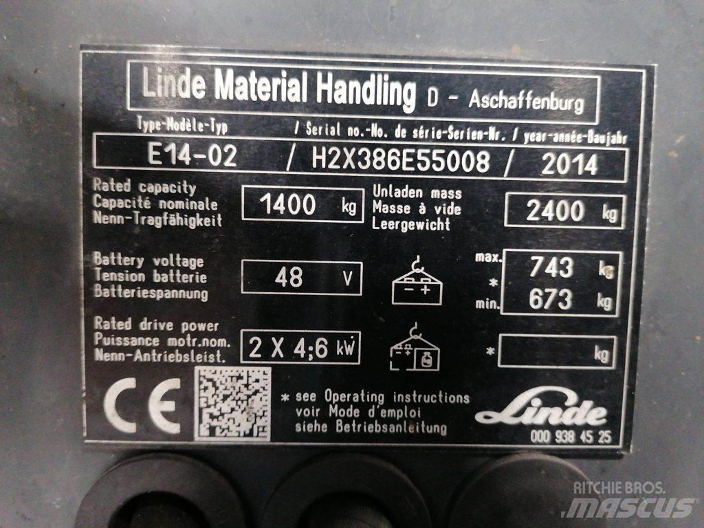 Linde E14-02 Elektrikli forkliftler