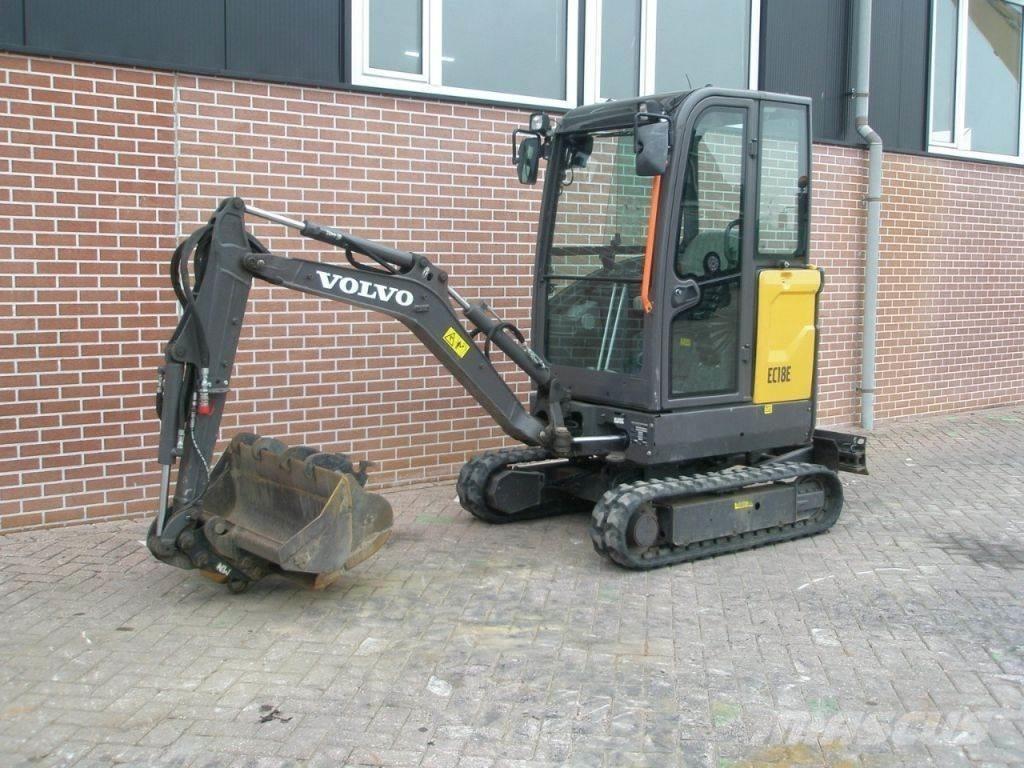 Volvo ECR18E Mini ekskavatörler, 7 tona dek