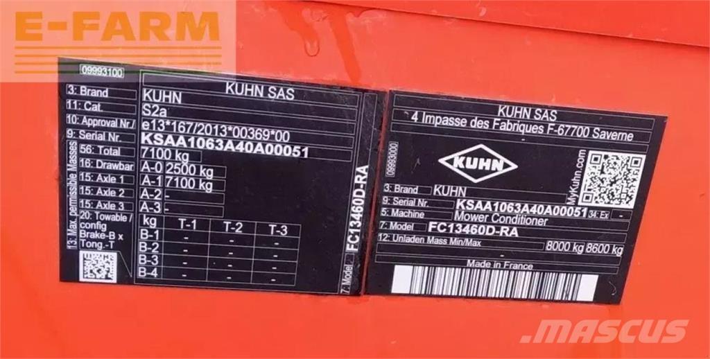 Kuhn fc 13460 ra Çayir biçme makinalari