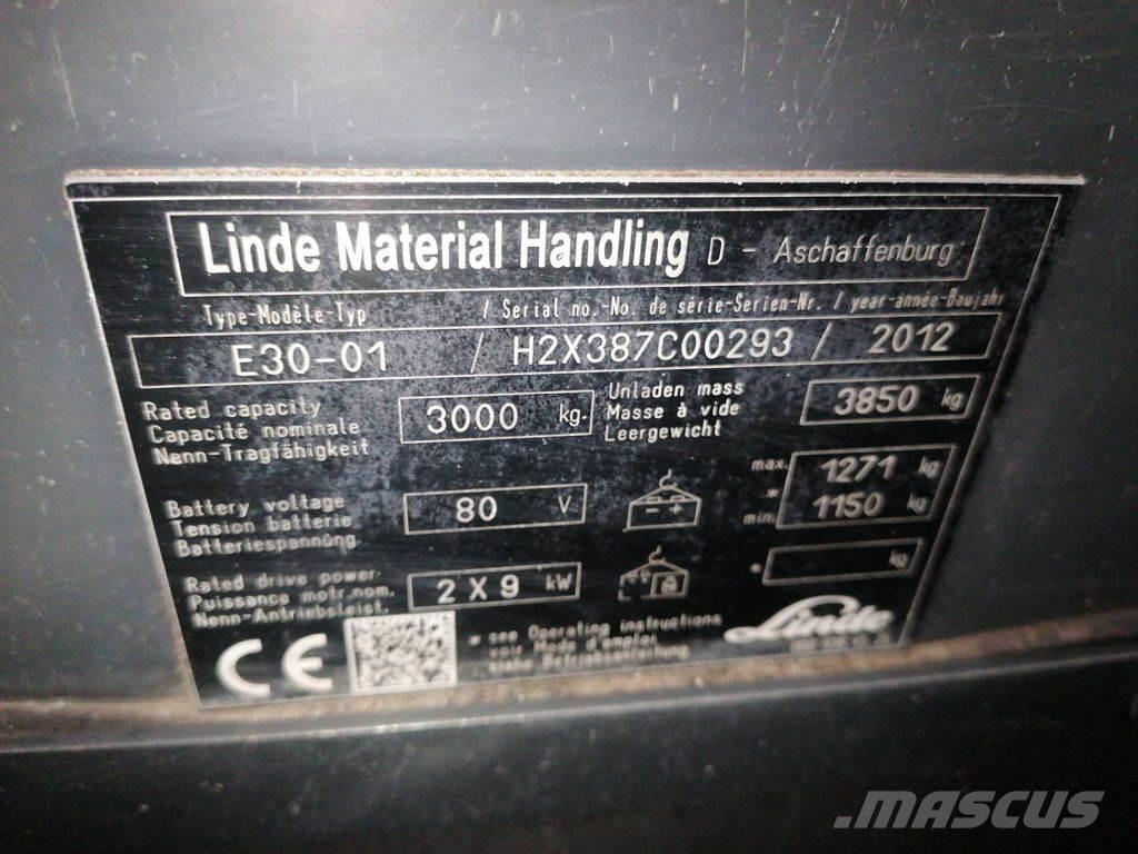 Linde E30-01 Elektrikli forkliftler