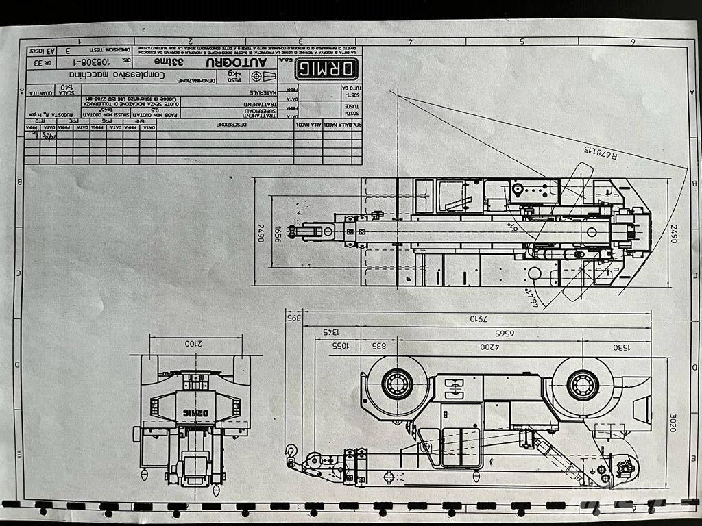 Ormig 33 TMBP Diger vinçler