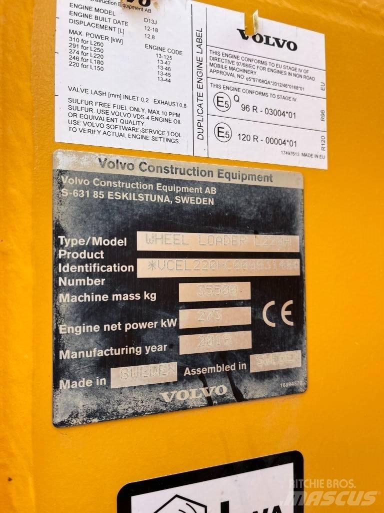Volvo L220H Tekerlekli yükleyiciler
