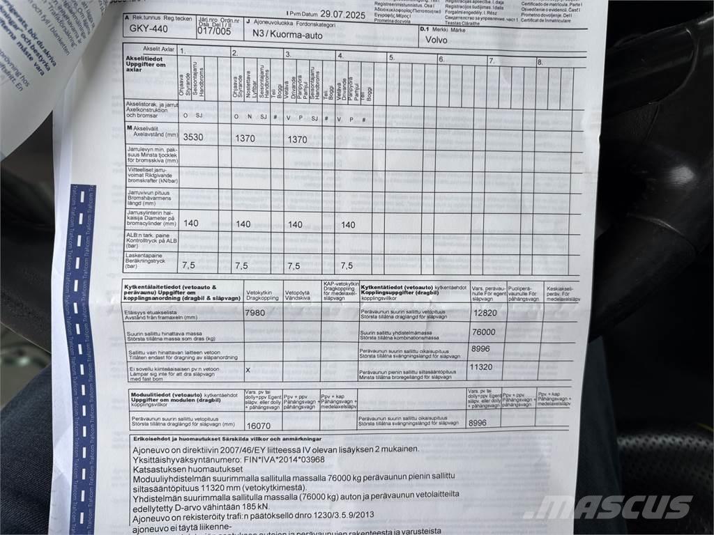 Volvo FH16 8x4 Tomruk kamyonlari