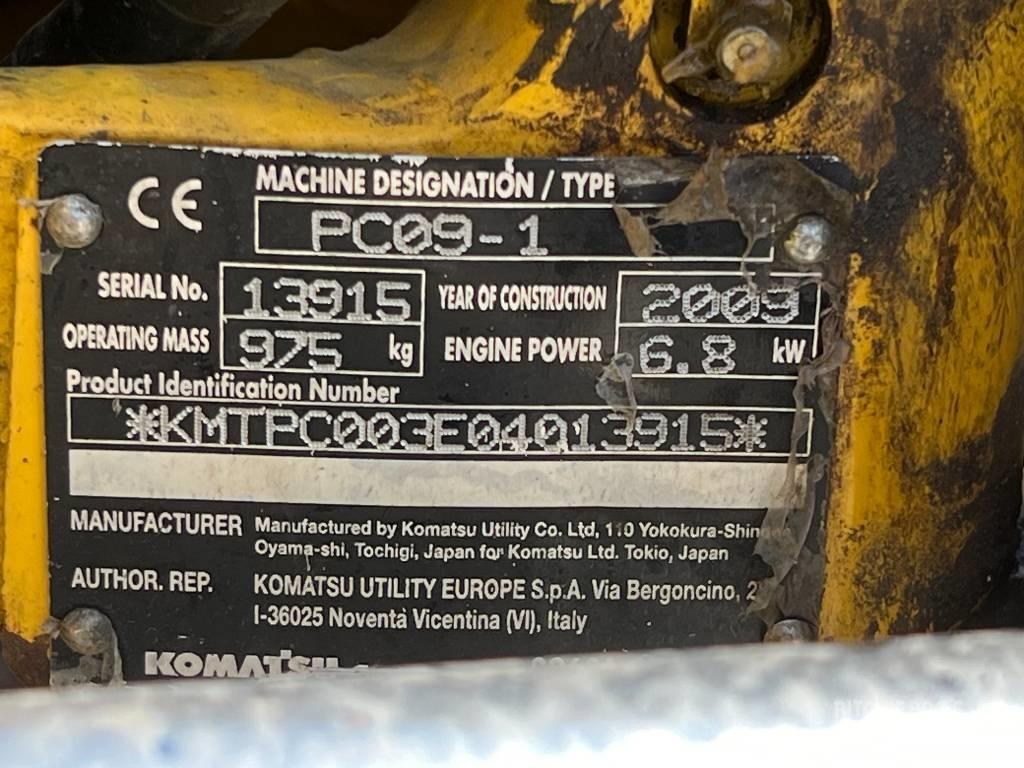 Komatsu PC 09-1 Mini ekskavatörler, 7 tona dek
