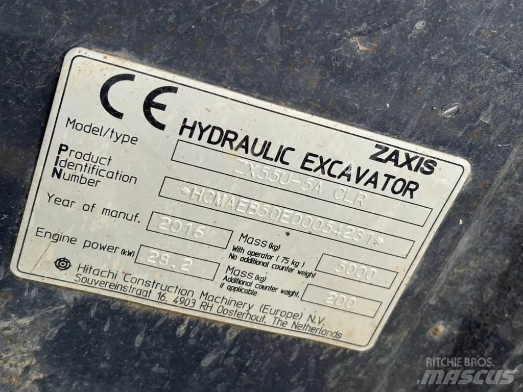 Hitachi ZX55U-5A Mini ekskavatörler, 7 tona dek