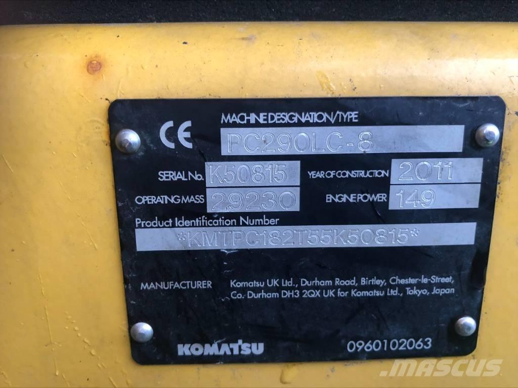 Komatsu PC 290 LC-8 Paletli ekskavatörler