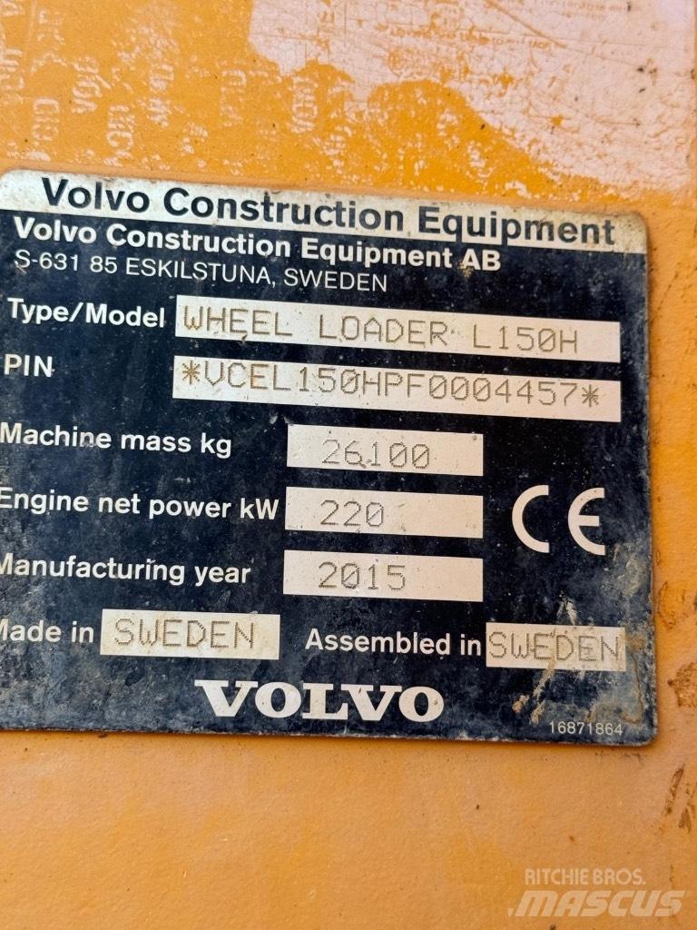 Volvo L 150 H Tekerlekli yükleyiciler