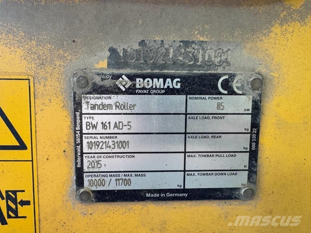 Bomag BW 161 AD-5 Çift tamburlu silindirler