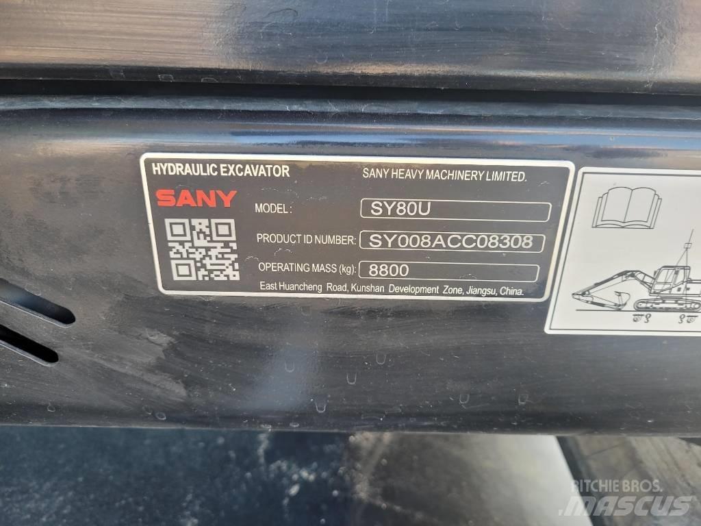 Sany SY80U Paletli ekskavatörler