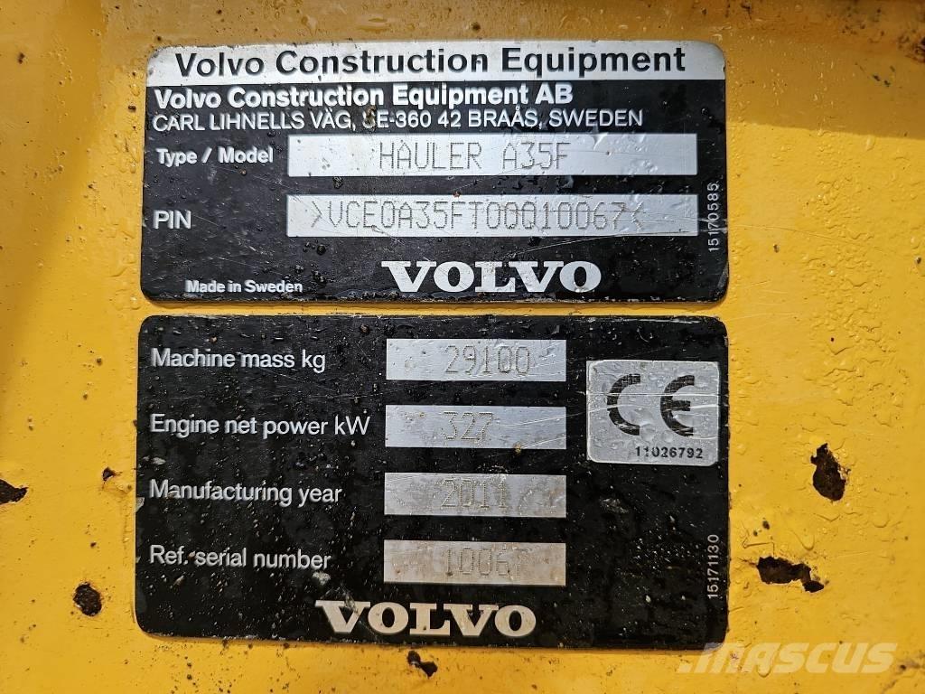 Volvo A 35 F Belden kirma kaya kamyonu