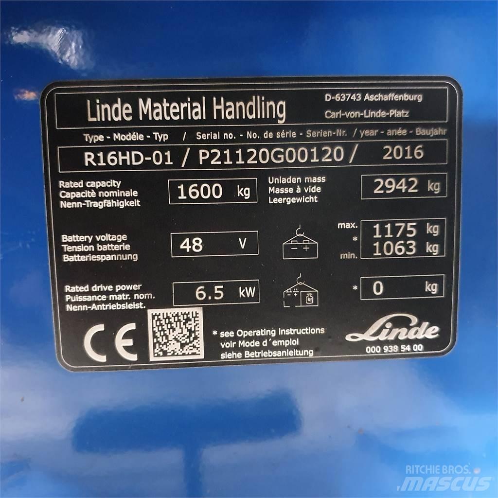 Linde R16HD Reach truck - depo içi istif araçları