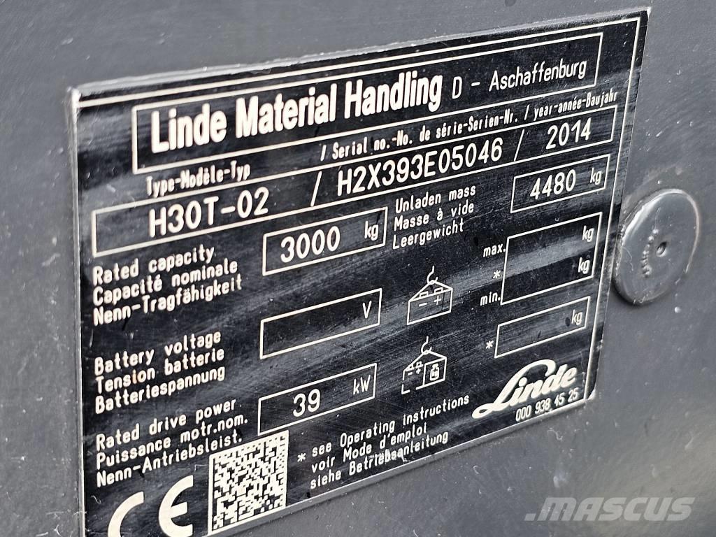 Linde H30T-02 LPG'li forkliftler