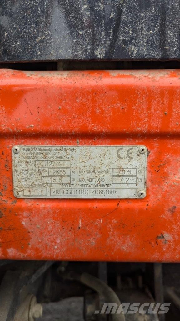 Kubota U 27-4 Mini ekskavatörler, 7 tona dek