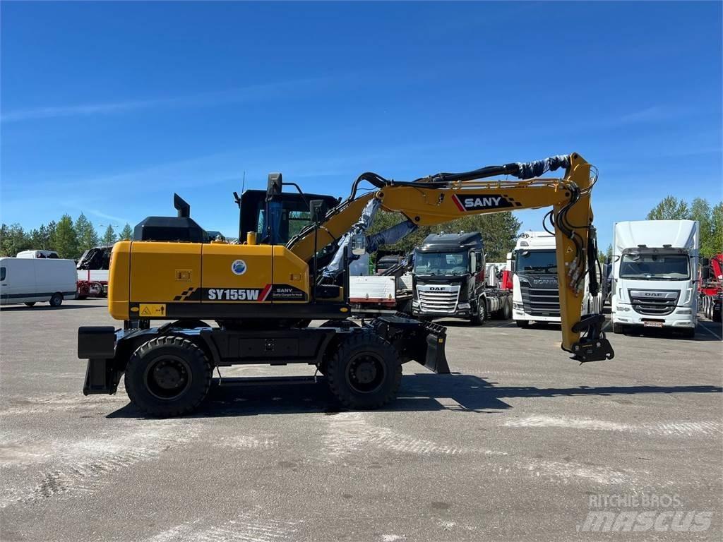 Sany SY155W Lastik tekerli ekskavatörler