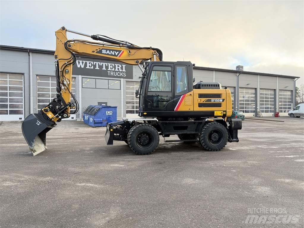 Sany SY155W Lastik tekerli ekskavatörler