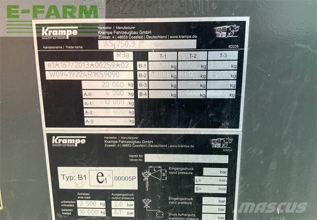 Krampe as 750 Hububat/Silaj Römorkları