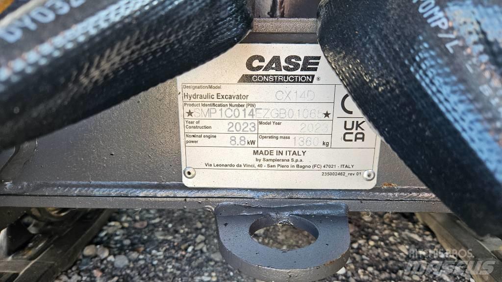 CASE CX14D Mini ekskavatörler, 7 tona dek