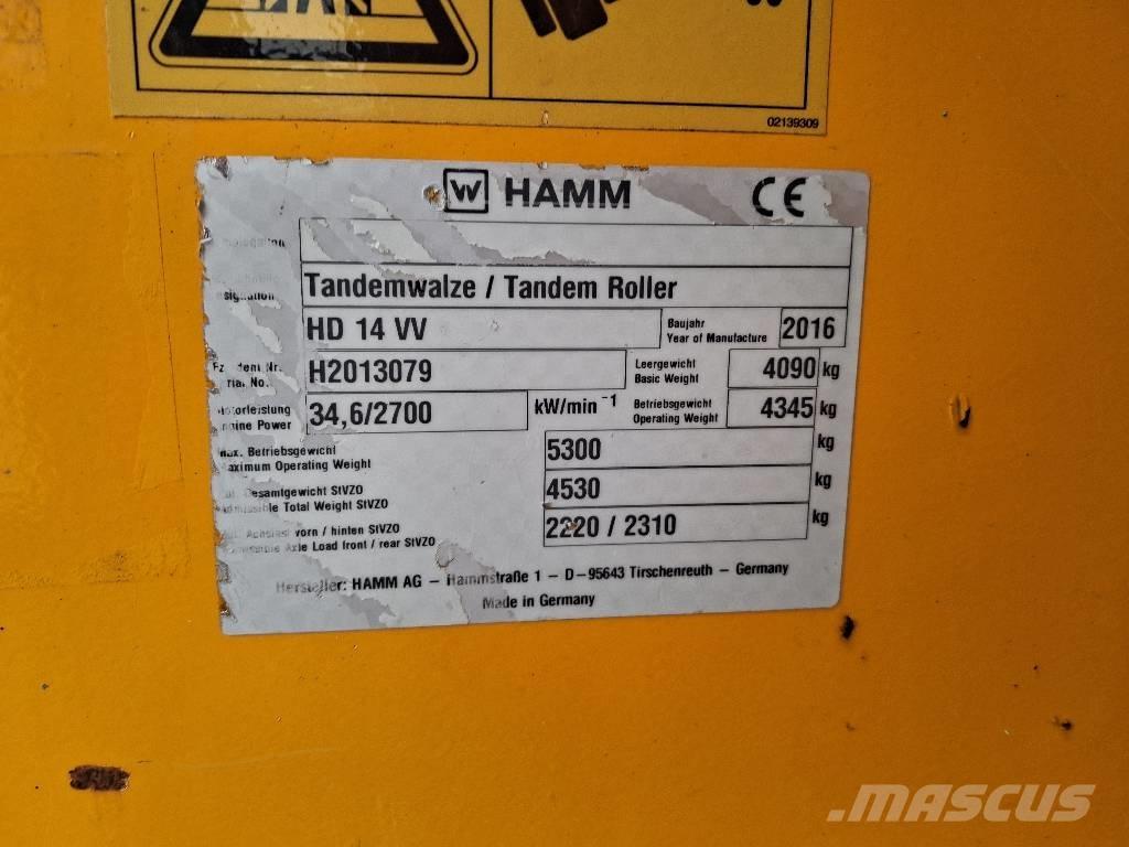 Hamm HD 14 VV Çift tamburlu silindirler