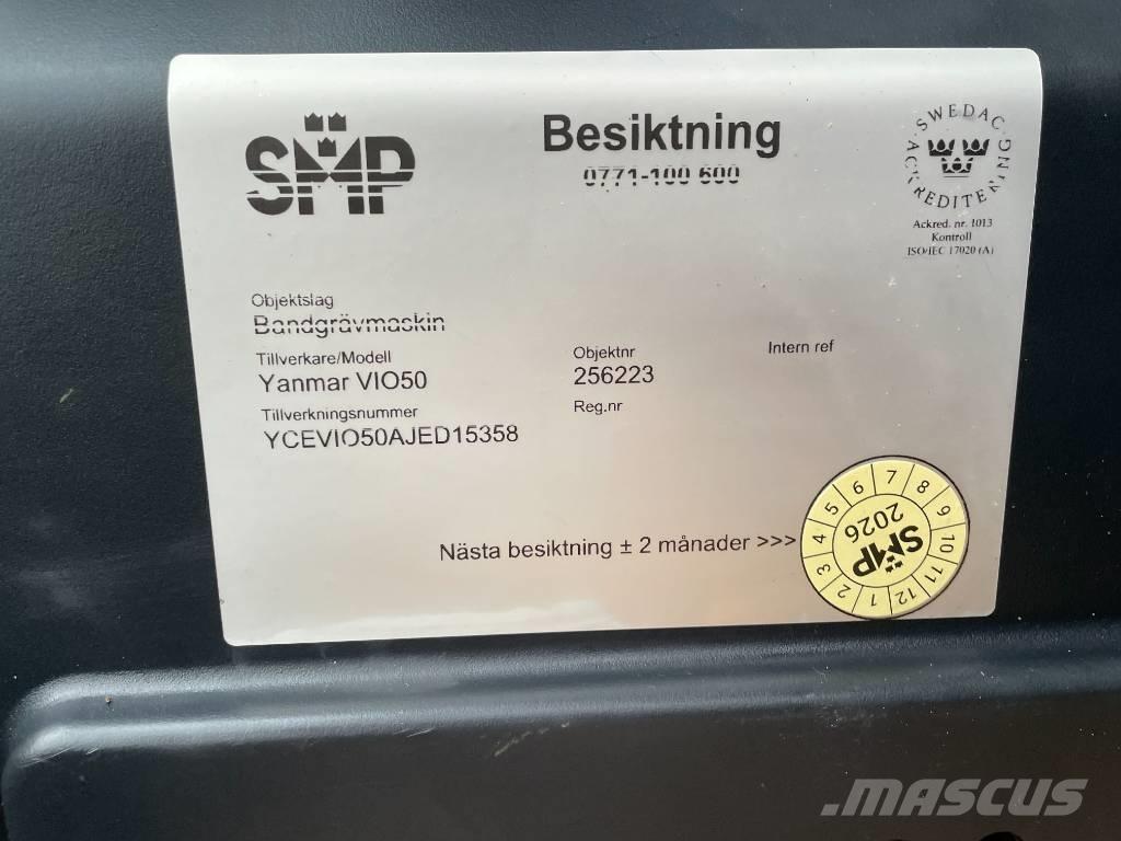 Yanmar Vio 50 Mini ekskavatörler, 7 tona dek