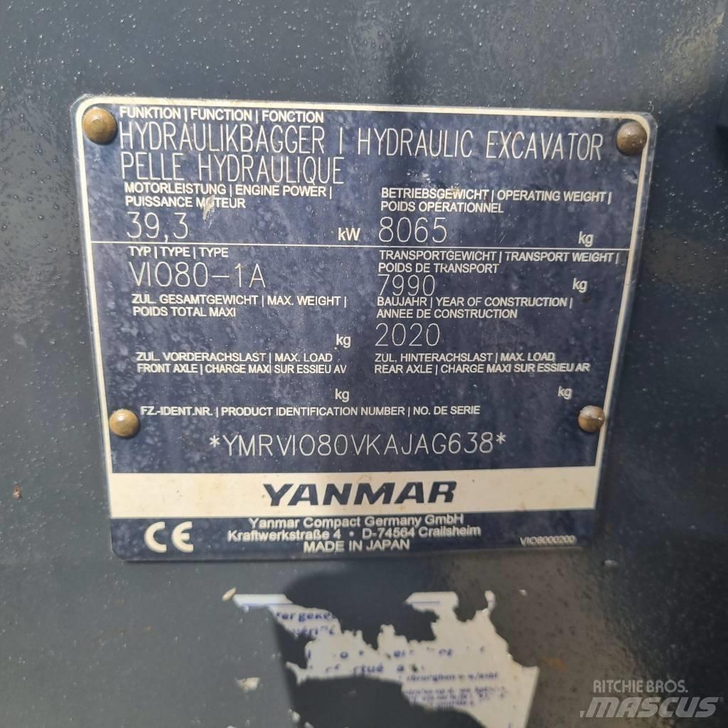 Yanmar Vio 80-1A Midi ekskavatörler 7 - 12 t