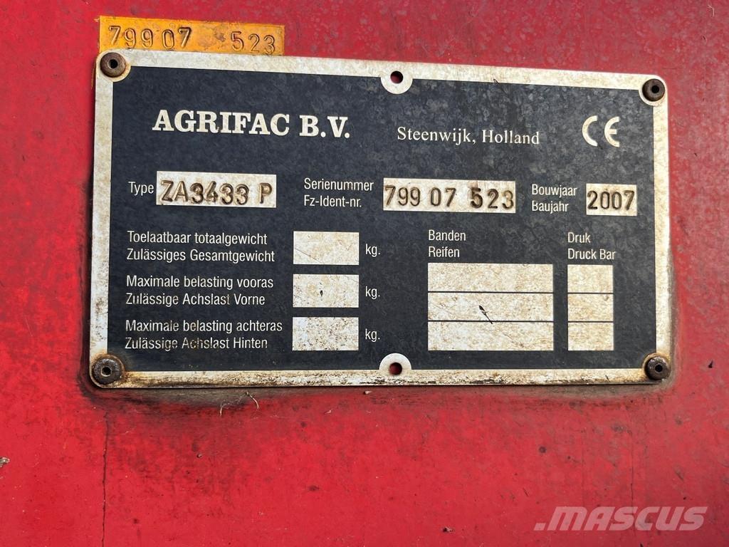Agrifac ZA3433 Diger hasat ve söküm makinaları
