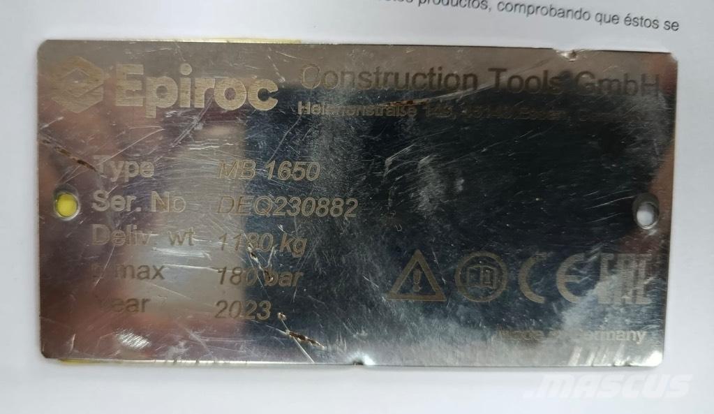 Epiroc MB1650 Hidrolik kırıcılar