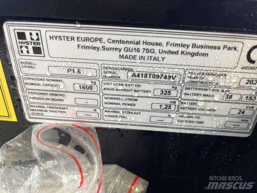 Hyster P 1.6 Düsük seviye kaldirici