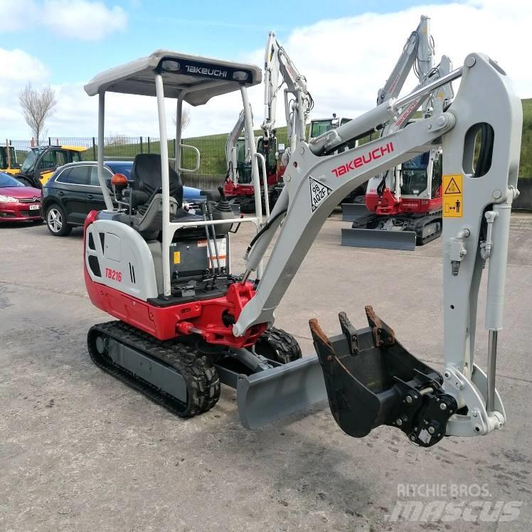 Takeuchi TB216 Mini ekskavatörler, 7 tona dek