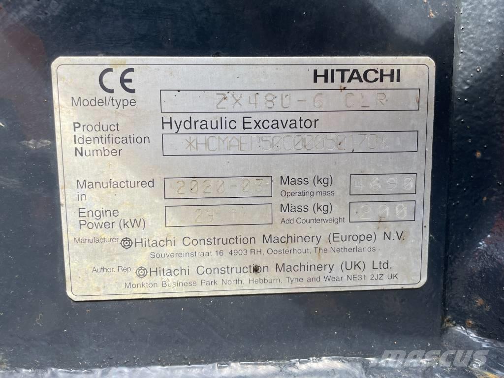 Hitachi ZX 48 U-6 Mini ekskavatörler, 7 tona dek