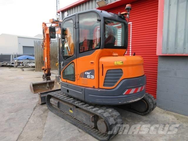 Doosan DX 63-3 Mini ekskavatörler, 7 tona dek