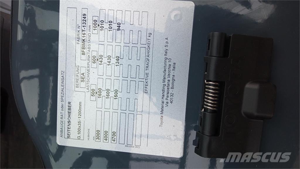 Toyota 8FBMK16T Elektrikli forkliftler