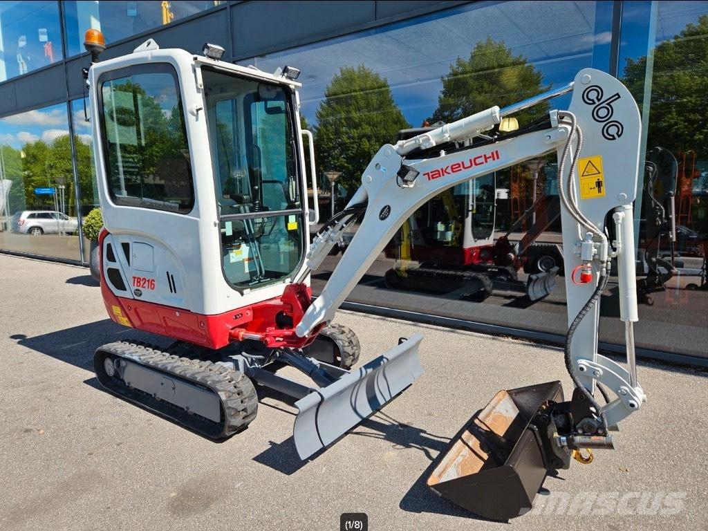 Takeuchi TB 216 Mini ekskavatörler, 7 tona dek