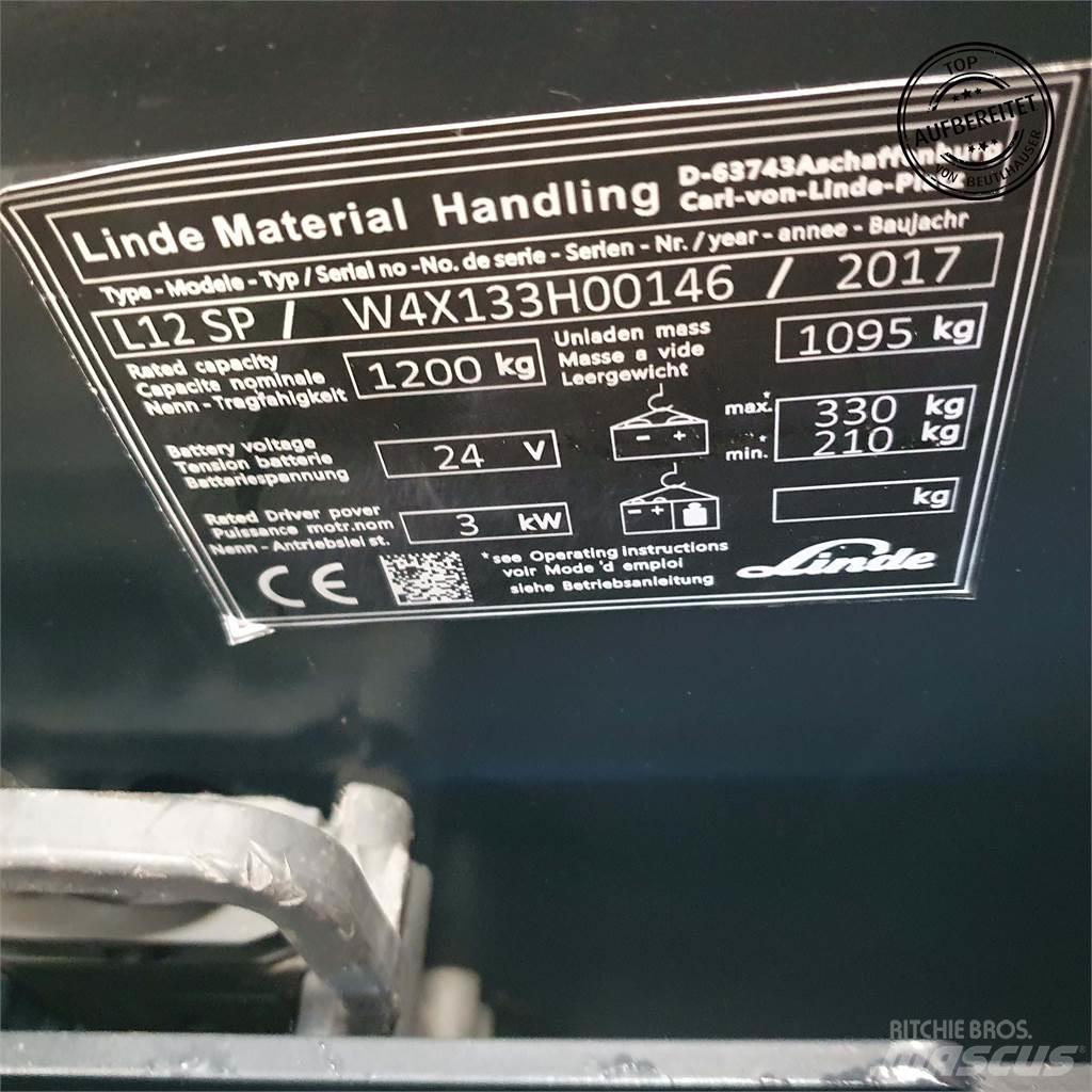Linde L12SP Yaya kumandali istif makinasi