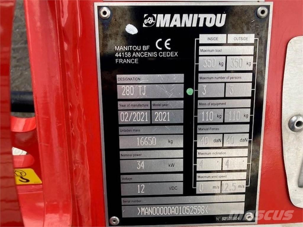 Manitou 280TJ Körüklü personel platformları