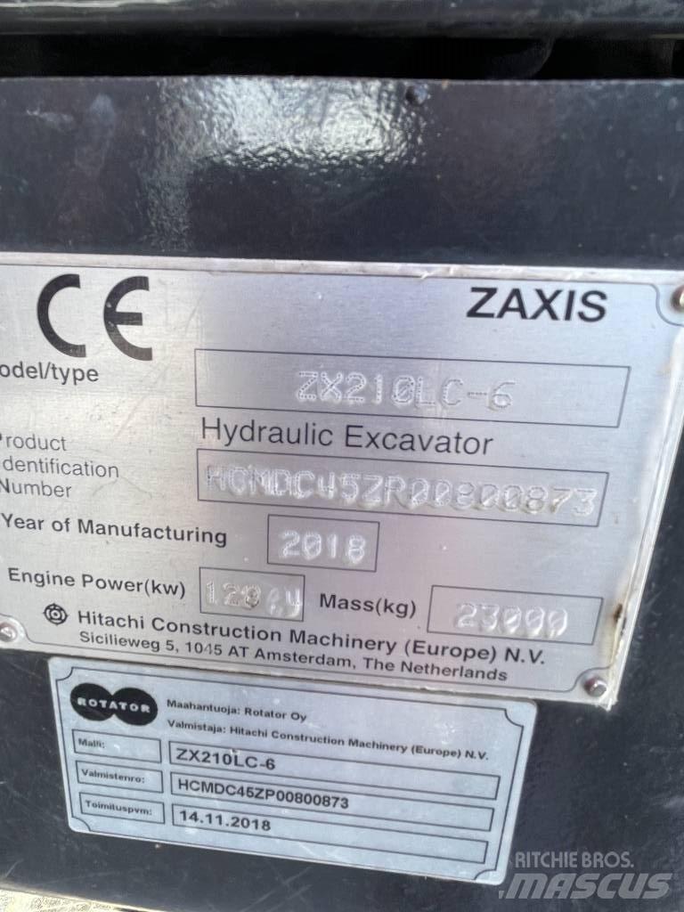 Hitachi ZX210LC-6 Paletli ekskavatörler