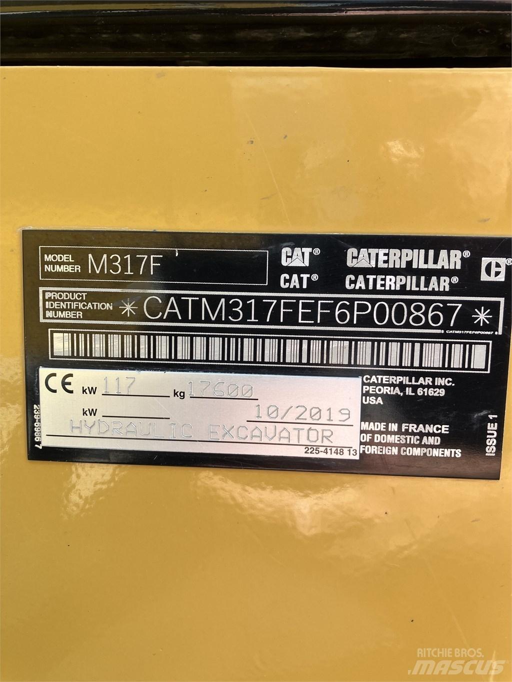 CAT 317 F Lastik tekerli ekskavatörler