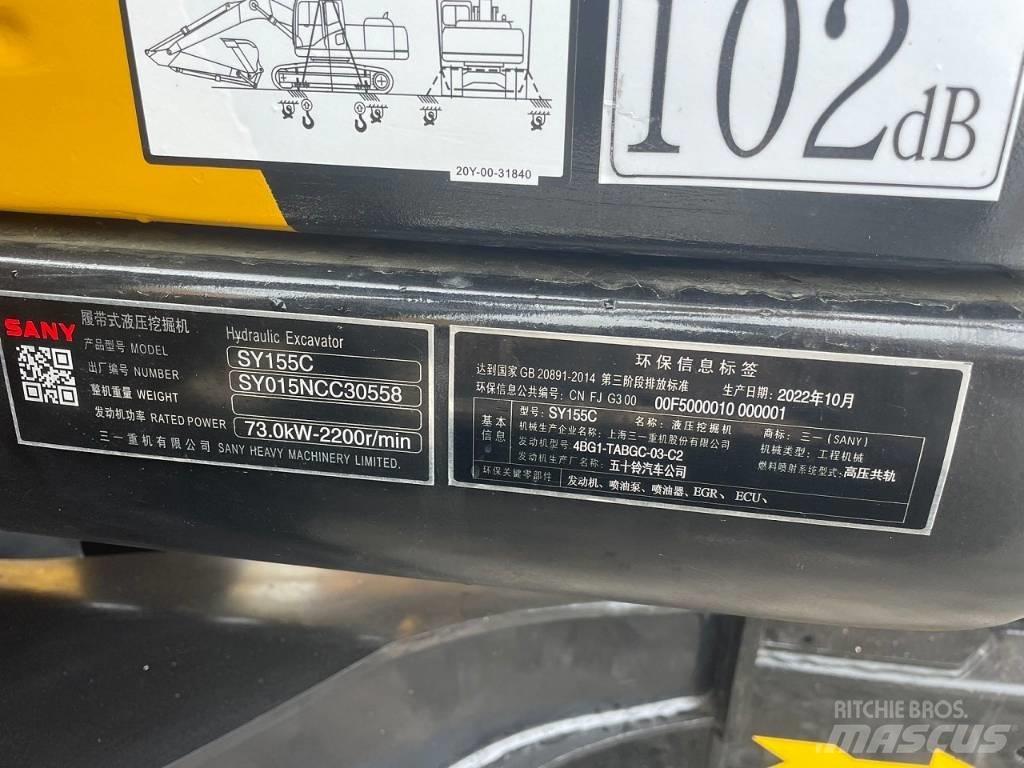 Sany SY 155 C Midi ekskavatörler 7 - 12 t