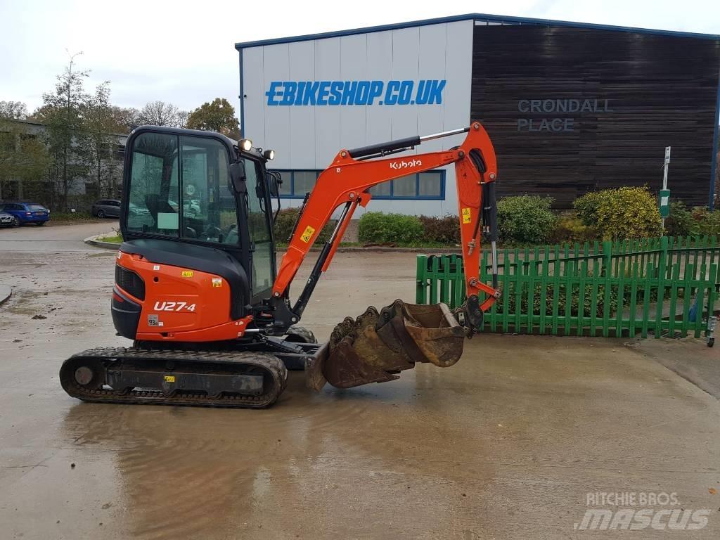 Kubota U27-4 Mini ekskavatörler, 7 tona dek