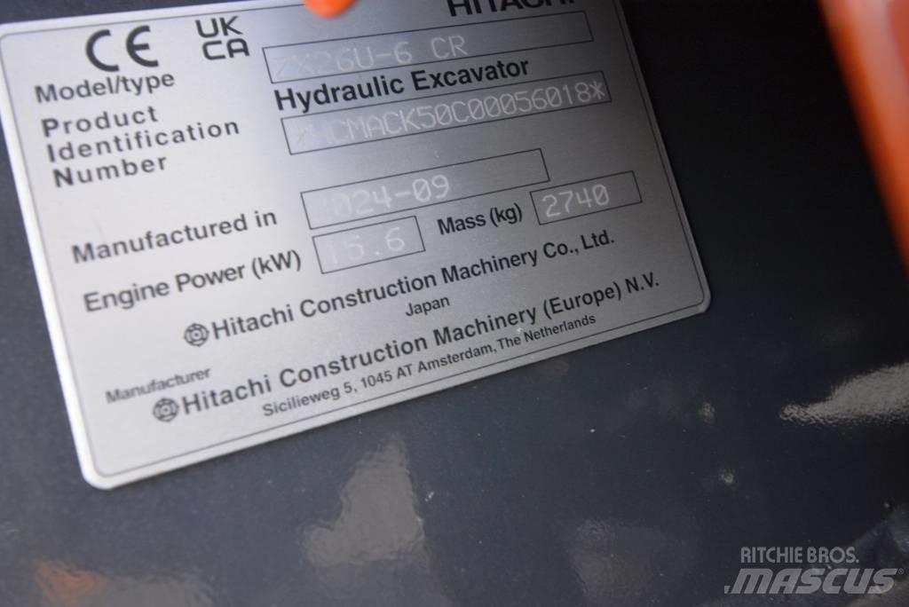 Hitachi ZX 26 U-6 Mini ekskavatörler, 7 tona dek