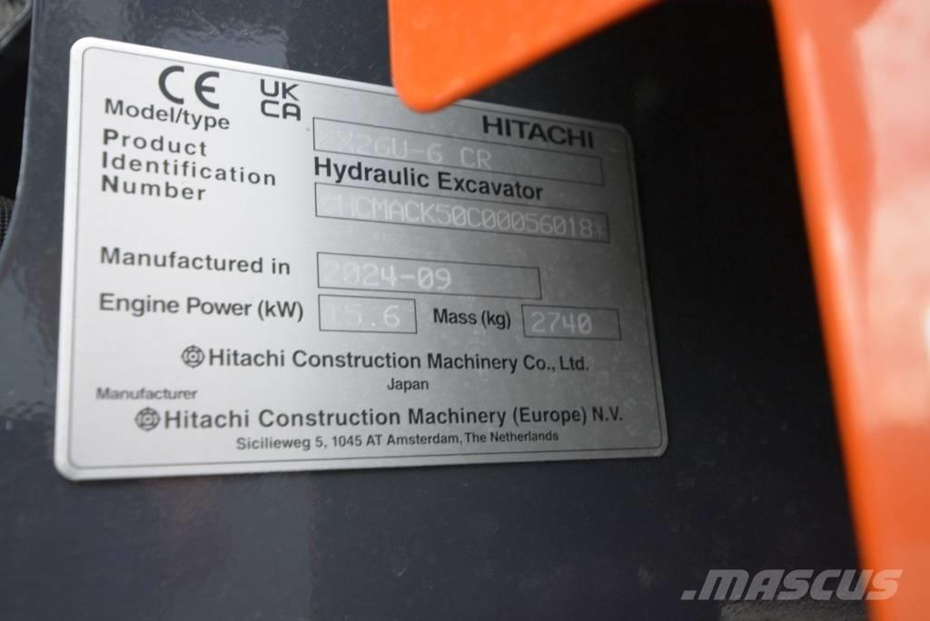 Hitachi ZX 26 U-6 Mini ekskavatörler, 7 tona dek
