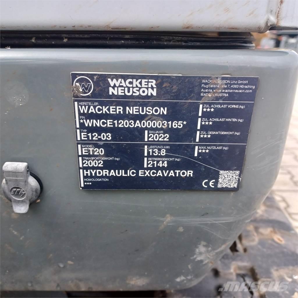 Wacker Neuson ET20 Paletli ekskavatörler