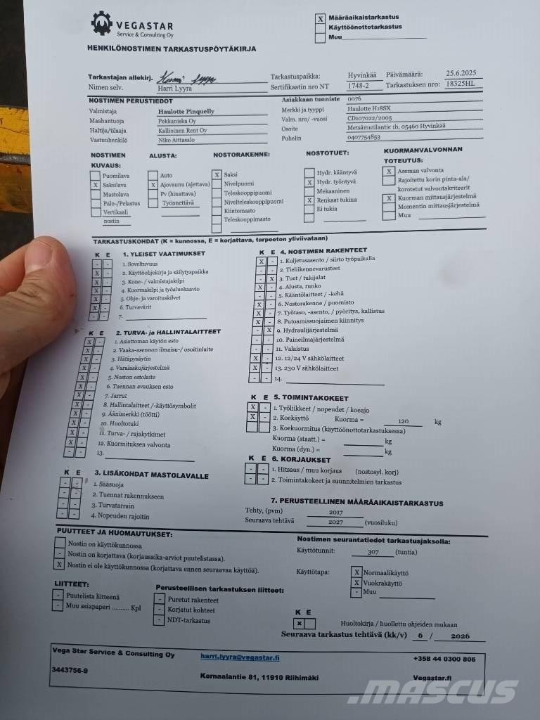 Haulotte H 18 SX Makasli platformlar