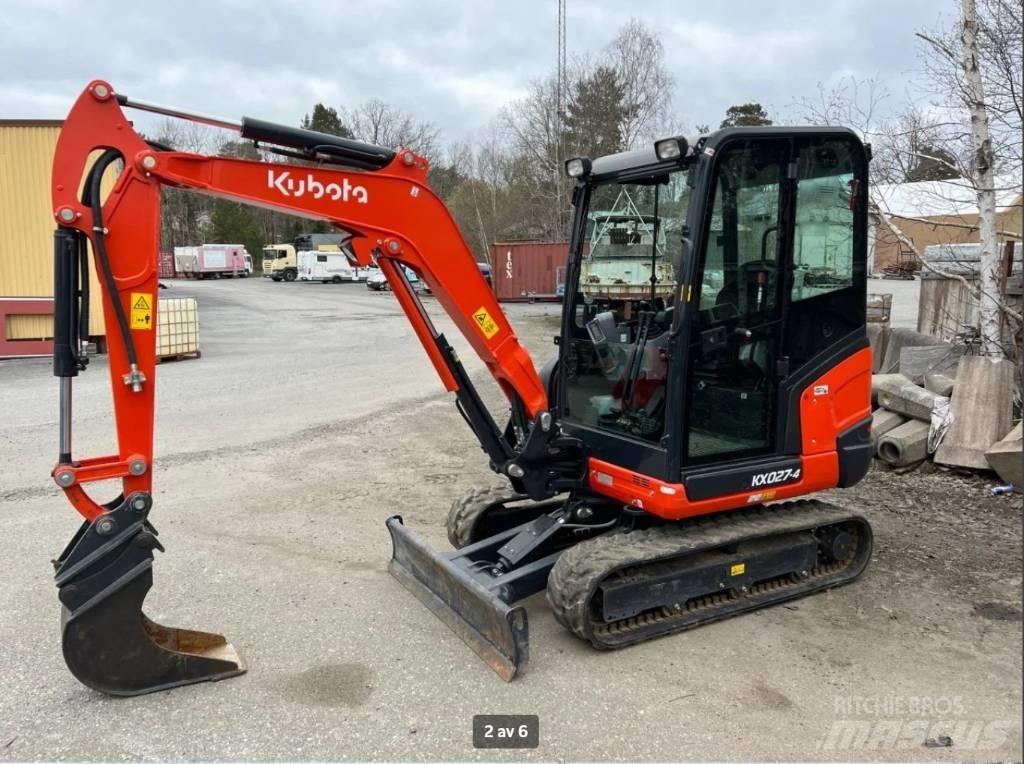 Kubota KX 027 Mini ekskavatörler, 7 tona dek