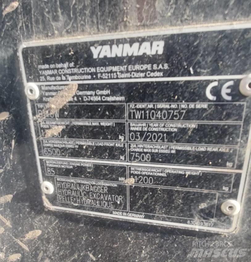 Yanmar B 110 W Lastik tekerli ekskavatörler
