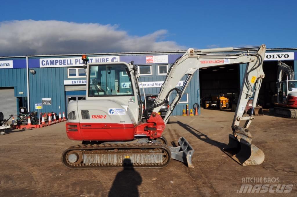 Takeuchi TB 250-2 Mini ekskavatörler, 7 tona dek